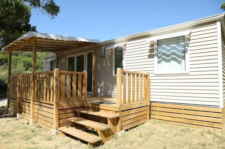 Mobil home pour 8 personnes, avec bassin pour enfant et jacuzzi à Bizanet - 4