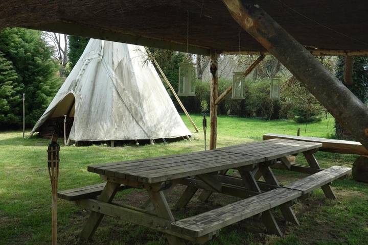 Tente pour 4 personnes, avec terrasse ainsi que jardin et vue dans le Calvados - 3