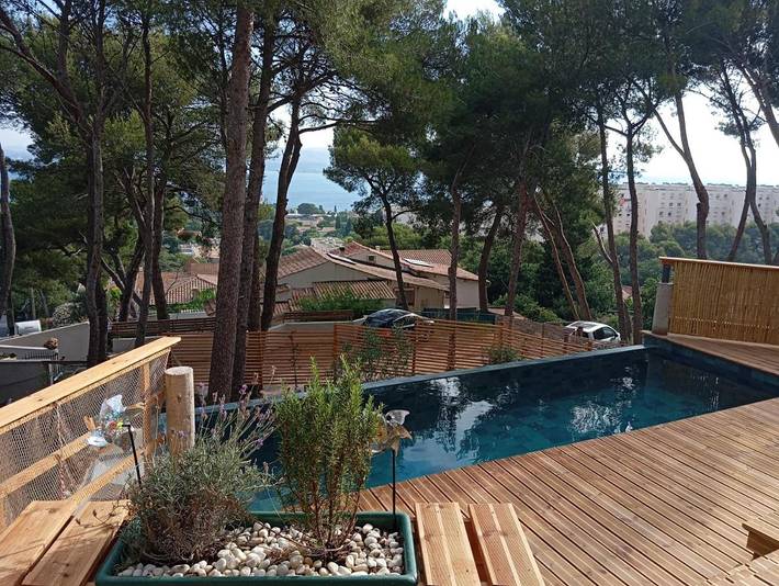 Villa pour 8 personnes, avec jardin et vue ainsi que vue sur le lac et piscine, animaux acceptés à Sète - 2