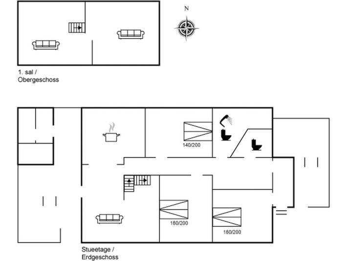 Ferienhaus für 6 Personen, mit Terrasse in Fanø Bad - 2