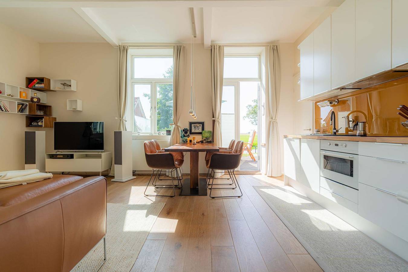 Ganze Wohnung, Ferienwohnung Mühlendeich mit Sauna und Garten in Vollerwiek in Vollerwiek, Eiderstedt