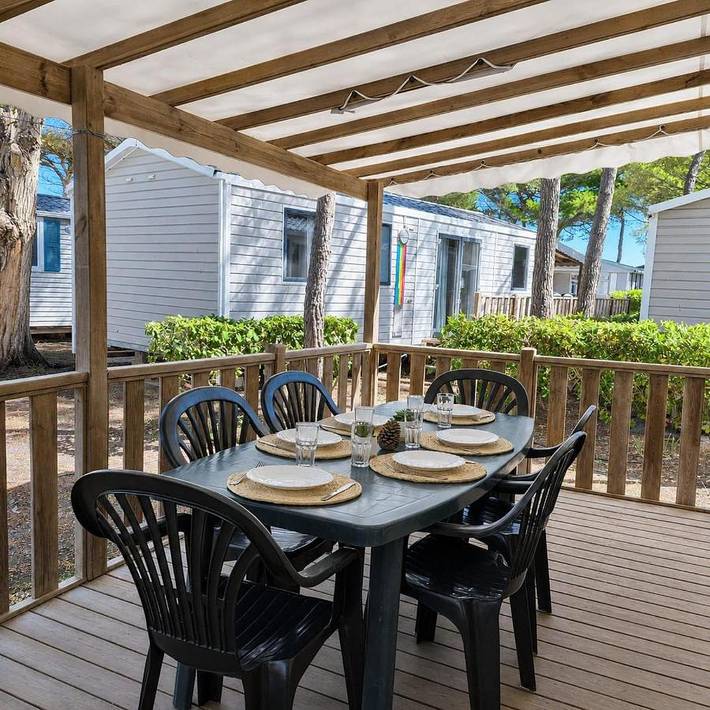 Camping pour 6 personnes, avec piscine ainsi que vue et terrasse, animaux acceptés à Le Barcarès - 4