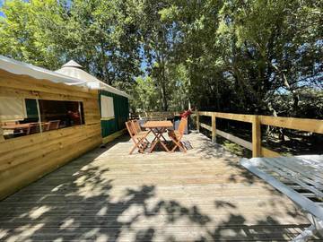 Camping pour 5 personnes, avec jardin et terrasse, animaux acceptés dans le Golfe du Morbihan