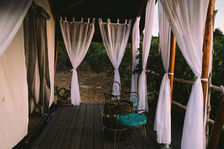 Zelt für 2 Personen, mit Garten und Ausblick sowie Pool, mit Haustier in Dalmatien - 4