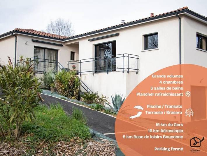Villa pour 8 personnes, avec jardin ainsi que vue et piscine