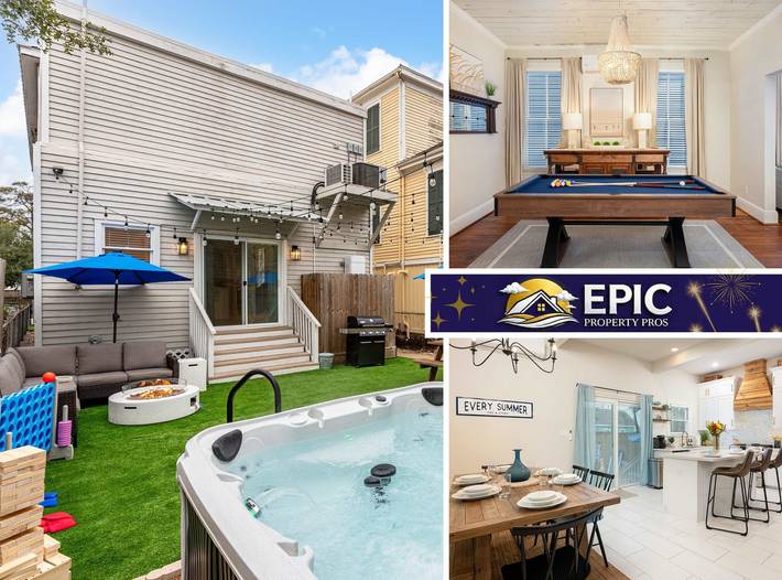 Vacation home for 19 people, with yard and balcony, kid friendly in Galveston