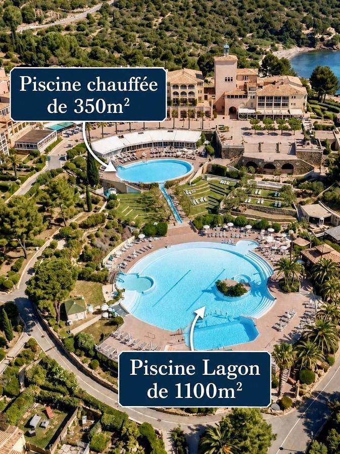 Gîte pour 4 personnes, avec piscine et jardin ainsi que vue et bassin pour enfant, animaux acceptés dans Golf De Cap Esterel