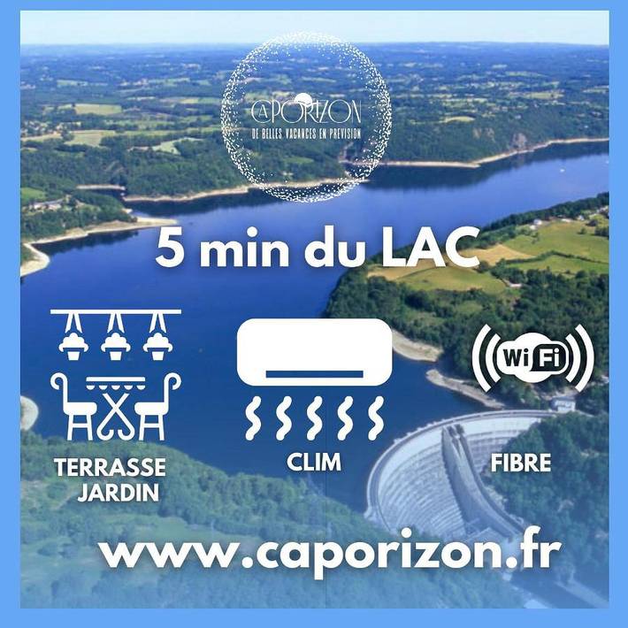 Location de vacances pour 6 personnes, avec Terrasse ainsi que Jardin et Vue à Lanobre