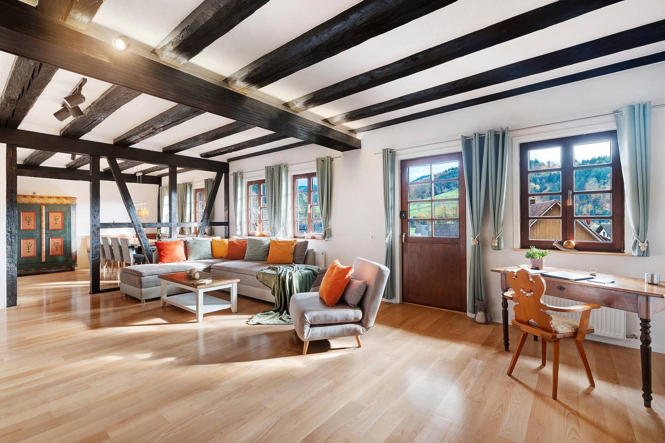 Ganze Wohnung, Ferienwohnung 'Höflehube' mit Bergblick, Balkon und Wi-Fi in Oppenau, Mittlerer Schwarzwald