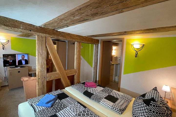 Ganze Wohnung, 04 Dz Blick auf Park und Fischtreppe - Insel-Hotel Dobbertin in Badestrand (Dobbertin), Dobbertin