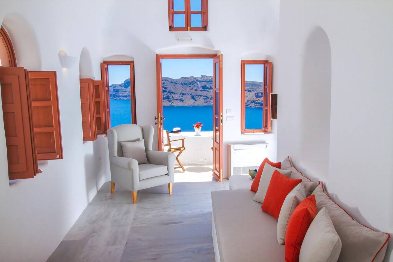 Stunning Caldera Views | Oia Mare Villas Honeymoon Cave Suite with Private Hot Tub and Caldera & Sea View | Oia in Ormos Ammoudiou, Oia