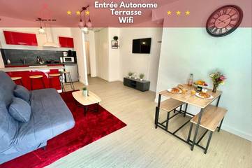 Gîte pour 4 personnes, avec terrasse à Lacroix-Falgarde