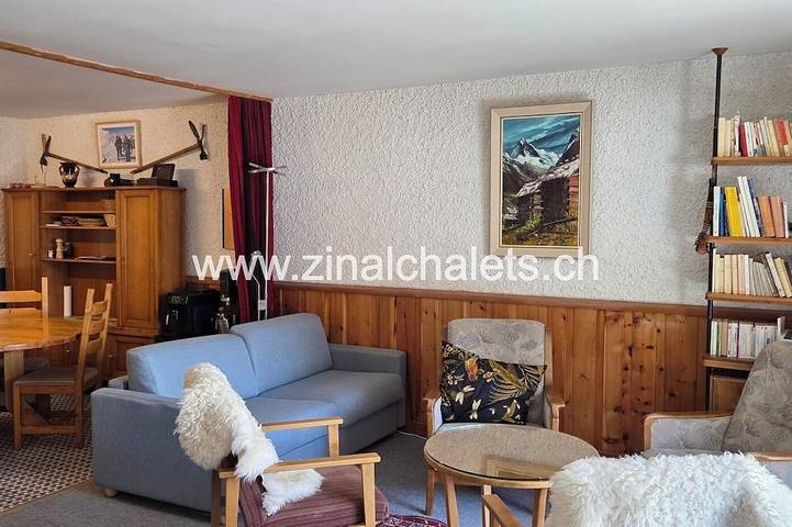 Ganze Wohnung, Wohnung im Gebäude in Zinal - 2 Betten im Wohnzimmer - Kabelfernsehen - Küche - 1 Badezimmer/Wc - Ba in Ayer (Anniviers), Anniviers