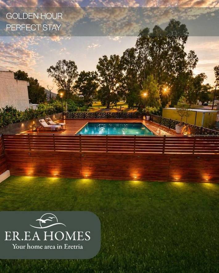 Appart’hôtel pour 5 personnes, avec jardin ainsi que vue et piscine