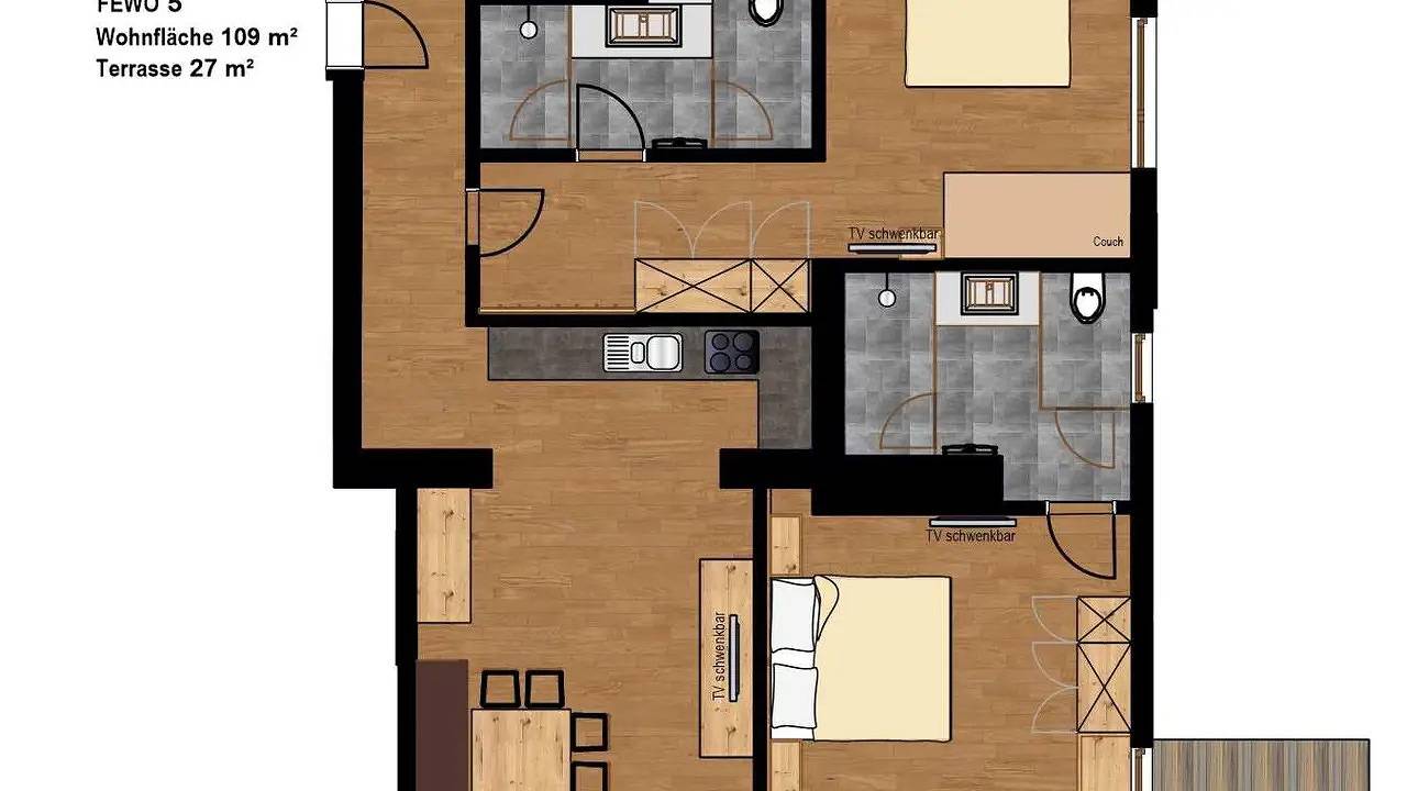 Ganze Ferienwohnung, Ferienwohnung für 4 Personen (83 m²) in Tux in Tuxer Alpen, Hintertux