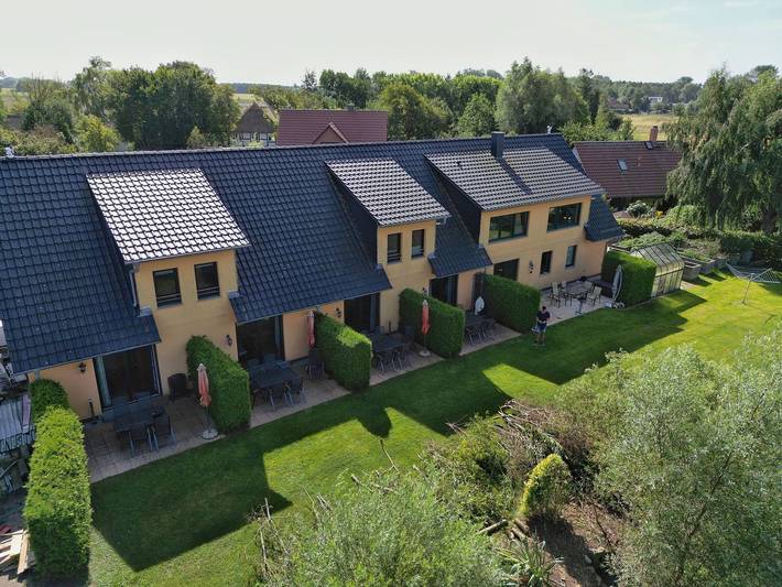 Ferienhaus für 6 Personen, mit Terrasse und Garten sowie Seeblick und Ausblick in Sagard, Rügen