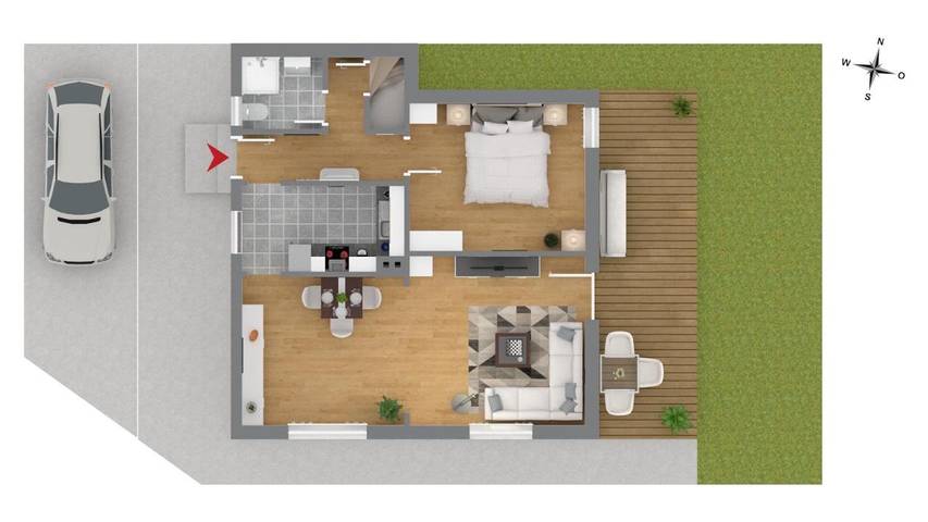 Ferienhaus für 2 Personen, mit Ausblick und Terrasse in Schwangau - 3