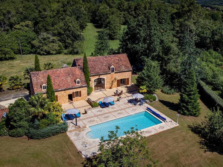 Maison de vacances pour 10 personnes, avec Terrasse ainsi que Jardin et Piscine