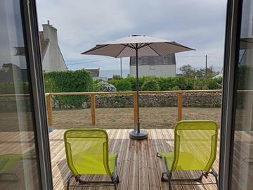 Gîte pour 6 personnes, avec jardin et vue dans Port de Pors Poulhan