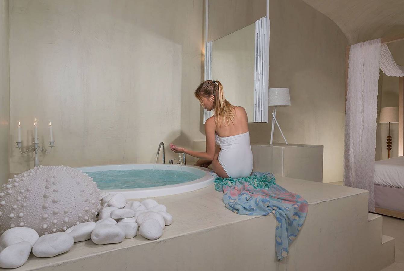 Villa pour 2 Personnes dans Firostefani, Thera