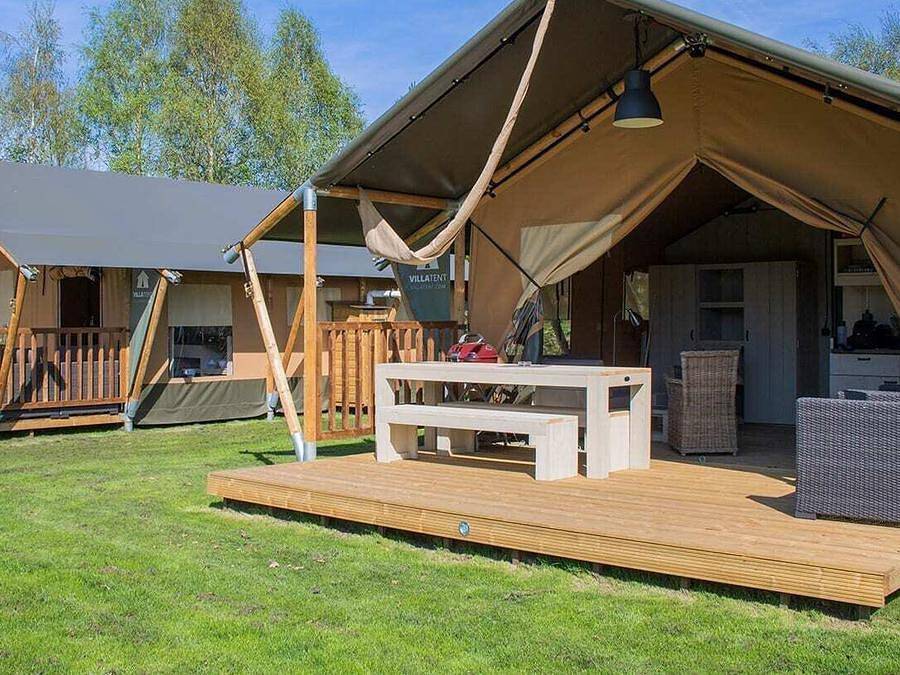 Camping le Lac O fées - Safarizelt 6 personen - Estrella Paradis Extra Lodge Nomad großer Komfort wie zu Hause 35m2 - 6 Personen in Priziac, Pontivy und Umgebung
