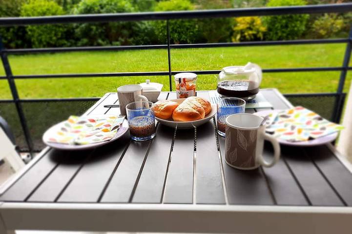 Appartement de vacances pour 4 personnes, avec balcon à Pont-l'Abbé