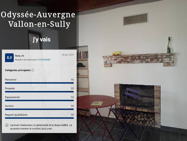 Gîte pour 2 personnes, avec vue ainsi que jardin et terrasse à Vallon-en-Sully - 4