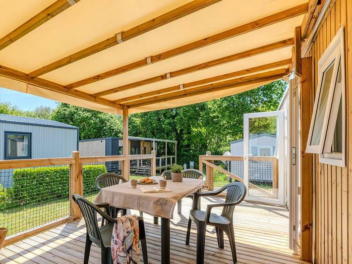 Camping La Mer Blanche  - Mobilheim 5 personen - Mobilehome Presta+Kids 2 Zimmer 29m² Tv + Klimaanlage in Bénodet, Côte de Cornouaille