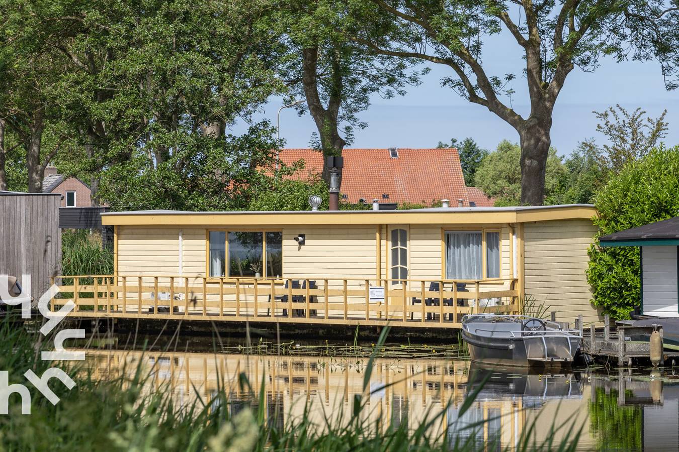 Wunderschön gelegenes 2-Personen-Hausboot in Giethoorn mit Blick auf die Weerribben-Wieden in Giethoorn, Nationalpark Weerribben-Wieden