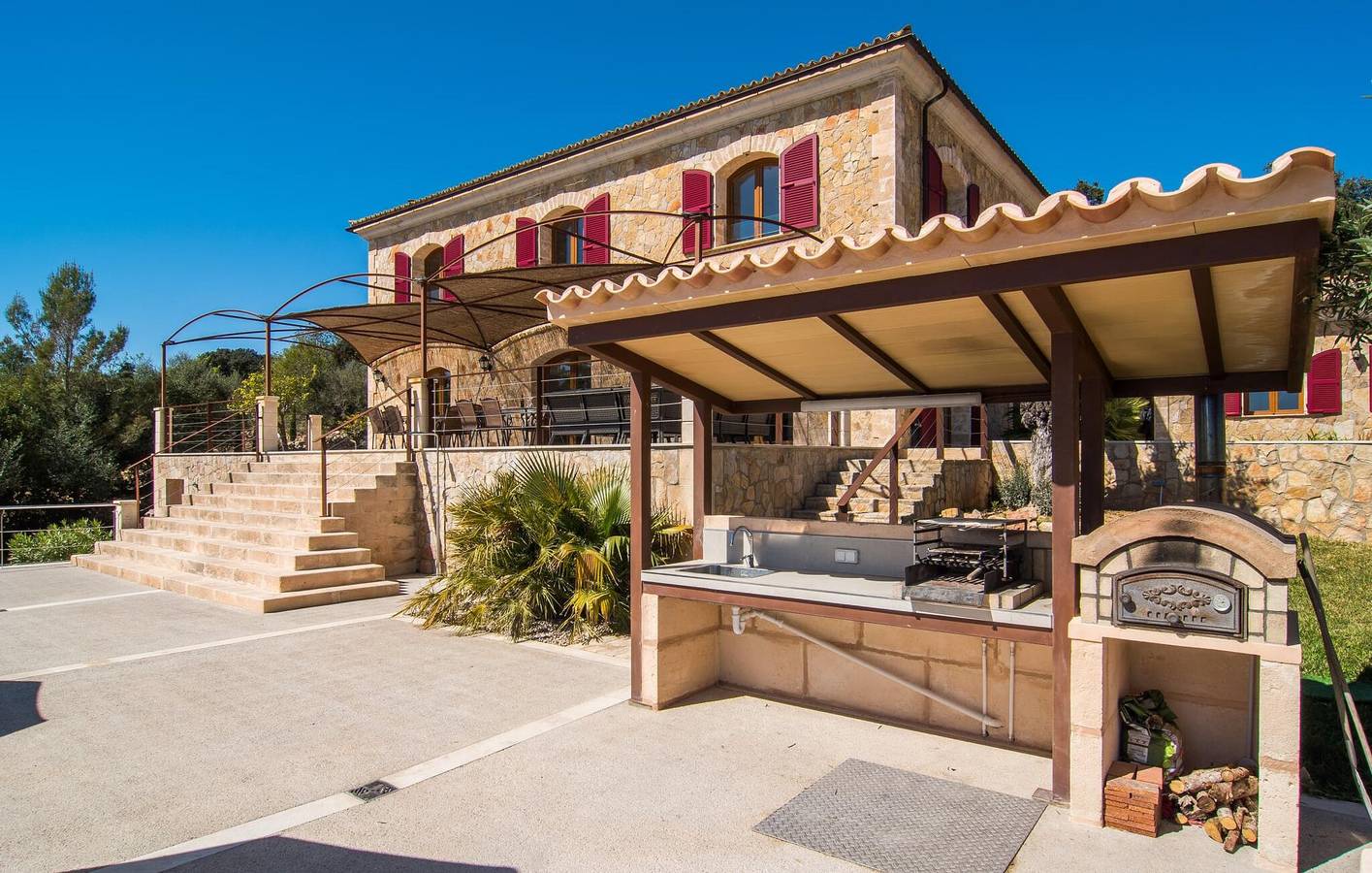 Gemütlicher Rückzugsort mit Terrasse, Küche, Pool und Internet in Porreres, Mallorca Süden