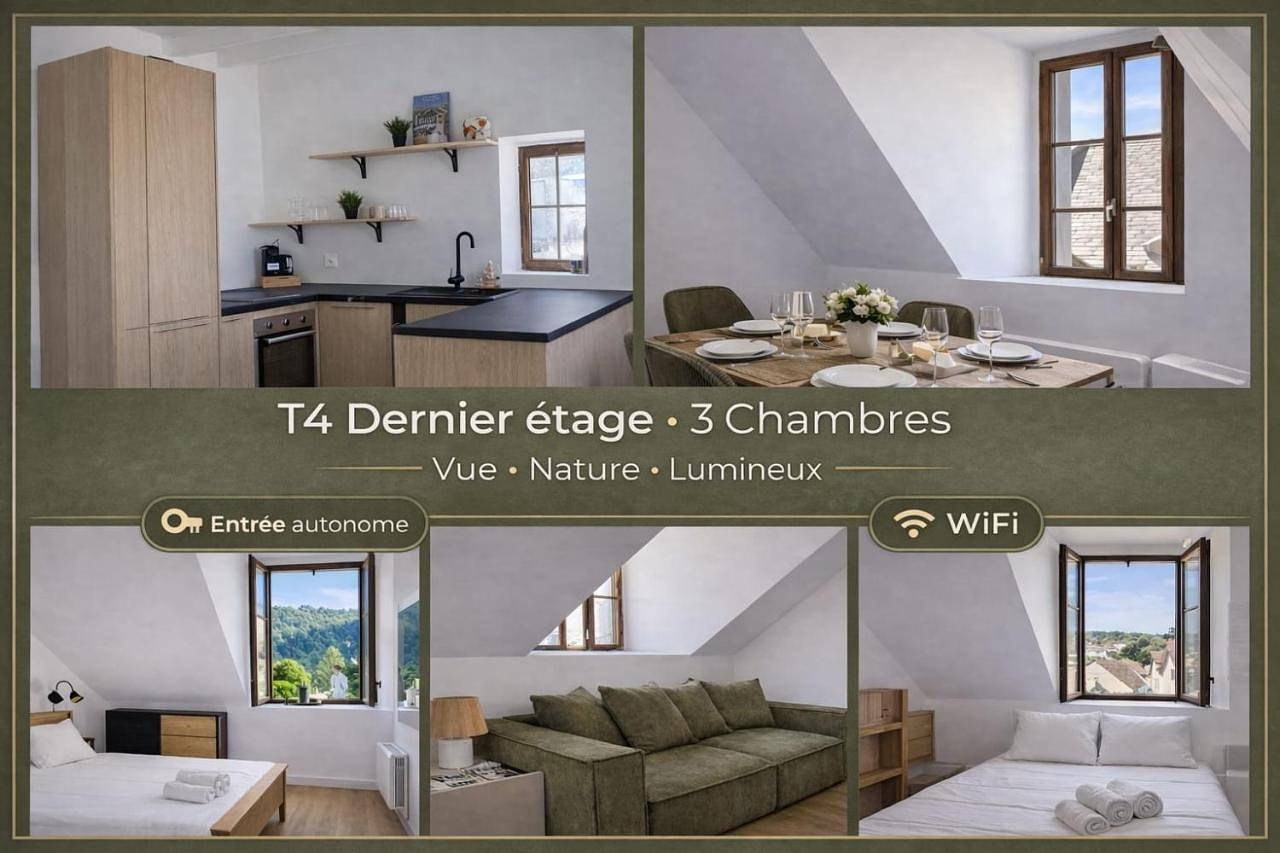Appartement entier, T4 Dernier étage 3 Chambres Vue nature Lumineux in Marvejols, Région de Mende