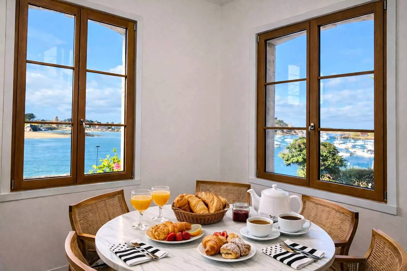 Villa vue mer sur le port de Ploumanac'h in Perros-Guirec, Côte de Granit Rose