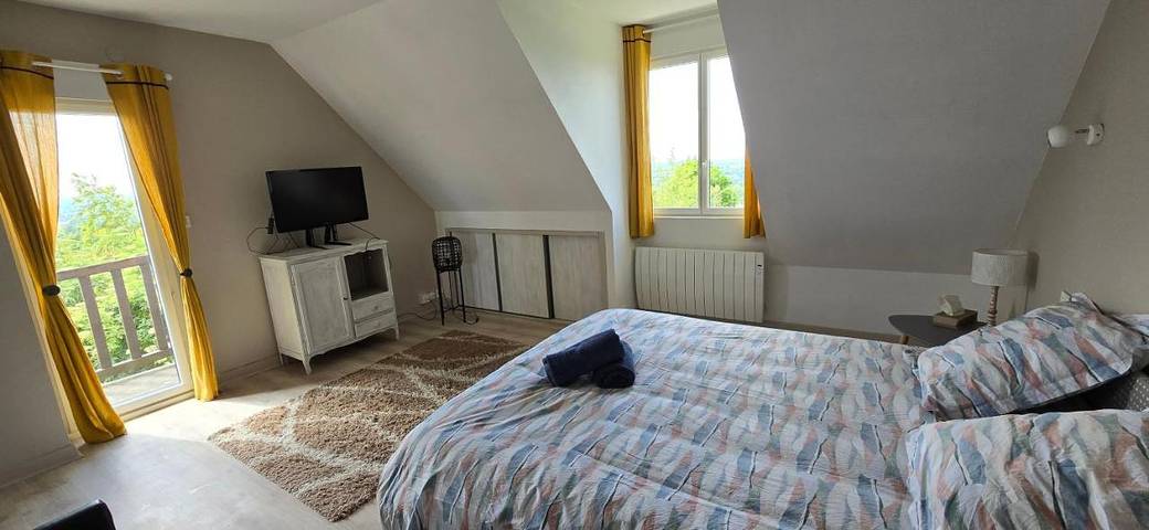 Chambre d’hôte pour 2 personnes, avec jardin ainsi que terrasse et vue à Le Val-Saint-Père - 4