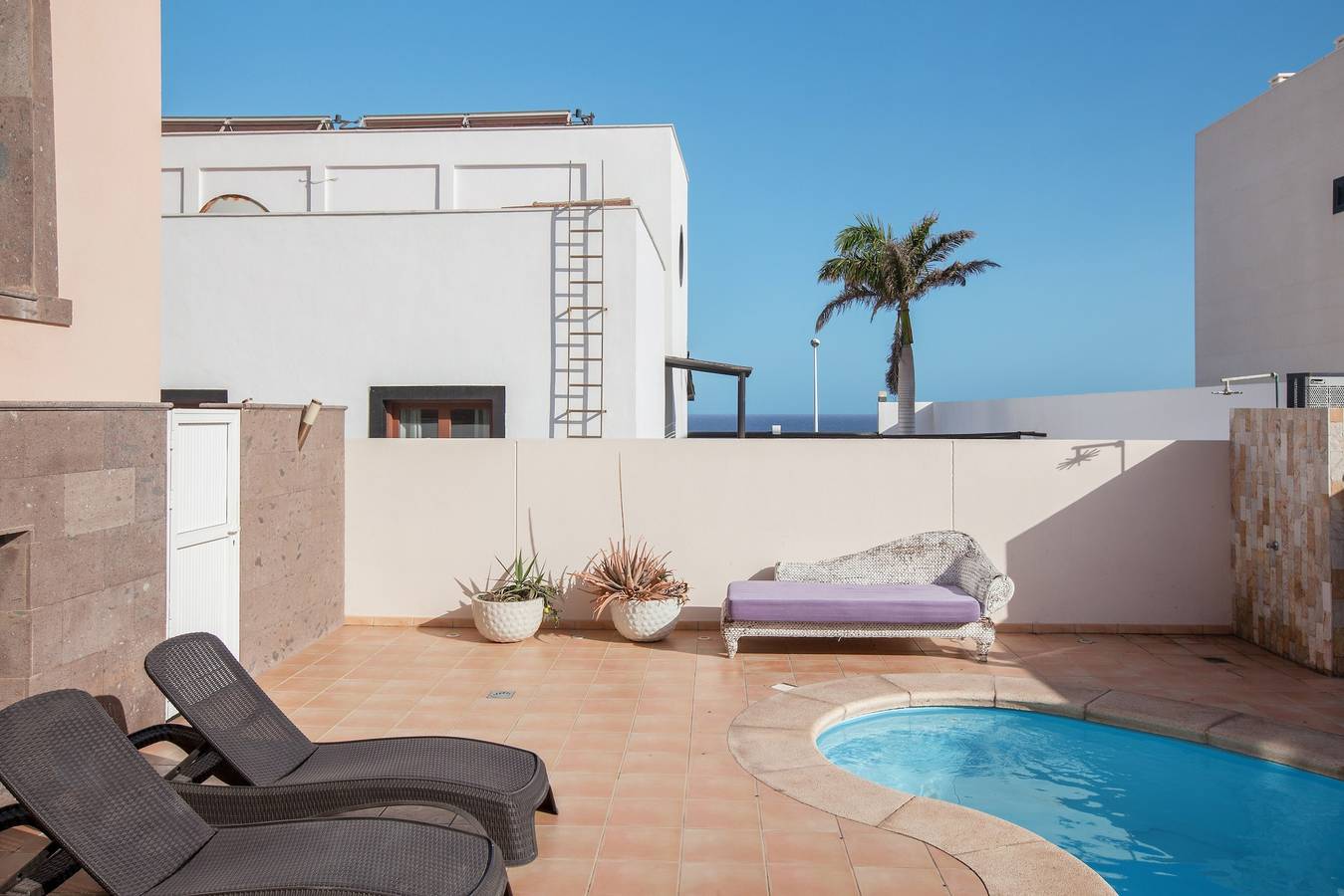 Casa Orquídea: Chalet con vistas al mar, piscina y azotea en zona tranquila, Playa Pelada in Ensenada Pelada, Granadilla de Abona
