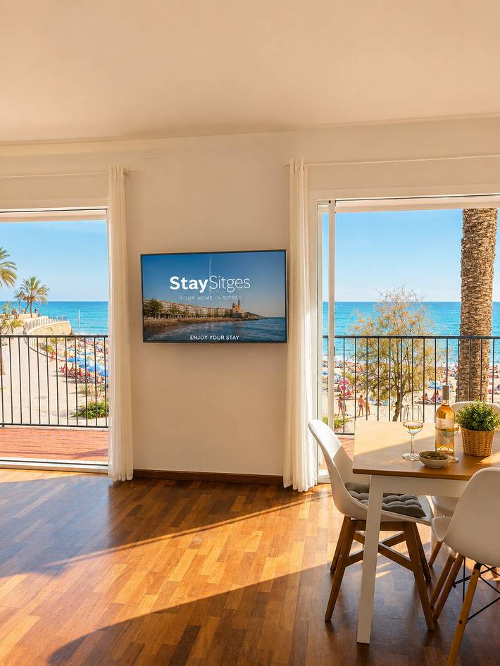 Apartamento entero, Apartamento de vacaciones para 6 personas con balcón in Platja Fonda (Sitges), Sitges