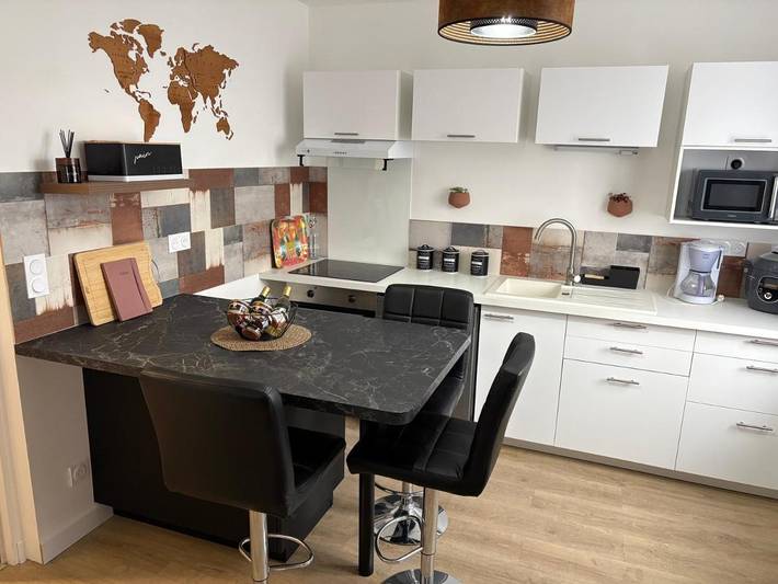Appartement de vacances pour 6 personnes, avec Terrasse ainsi que Jardin et Vue