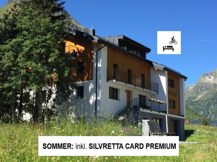 B&B für 4 Personen, mit Balkon und Terrasse sowie Garten und Ausblick in Galtür