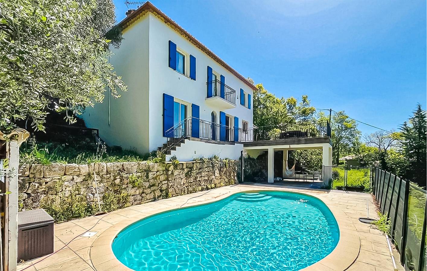 Reizende 2-Zimmer-Wohnung mit Pool, Terrasse und WLAN in der Nähe des Stadtzentrums von Opio in Châteauneuf-Grasse, Mittelmeerküste (Frankreich)