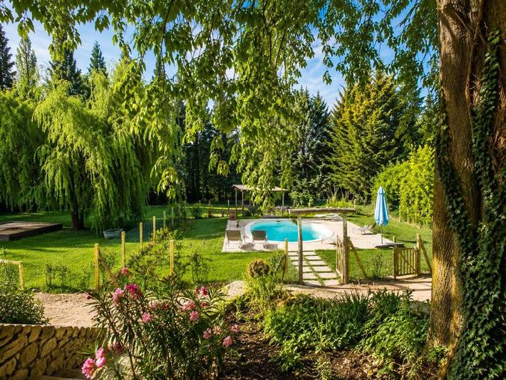 Maison de vacances pour 9 personnes, avec Terrasse et Jardin ainsi que Piscine et Vue
