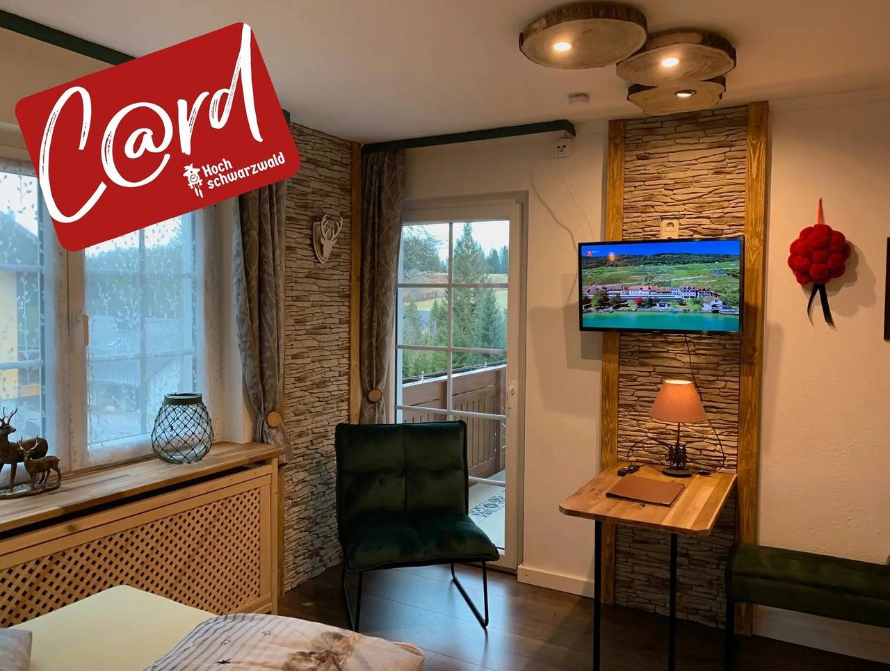 Zimmer 'Doppelzimmer Mit Balkon Und Du' mit Bergblick, Gemeinschaftsterrasse und Wi-Fi in Blasiwald (Schluchsee), Schluchsee