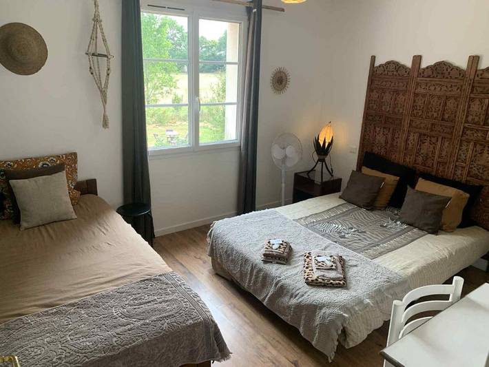 Chambre d’hôte pour 2 personnes, avec vue et terrasse à Corcoué-sur-Logne