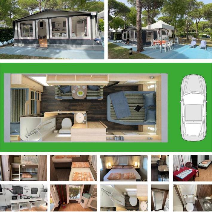 Camping für 4 Personen, mit Sauna und Terrasse sowie Pool in Cavallino - 4