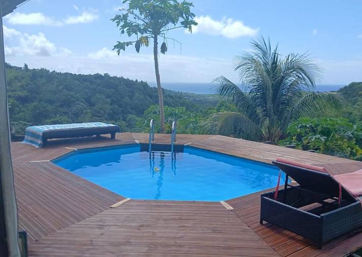 Chambre d’hôte pour 3 personnes, avec vue et terrasse ainsi que jardin et piscine, animaux acceptés dans Le Marin - 2