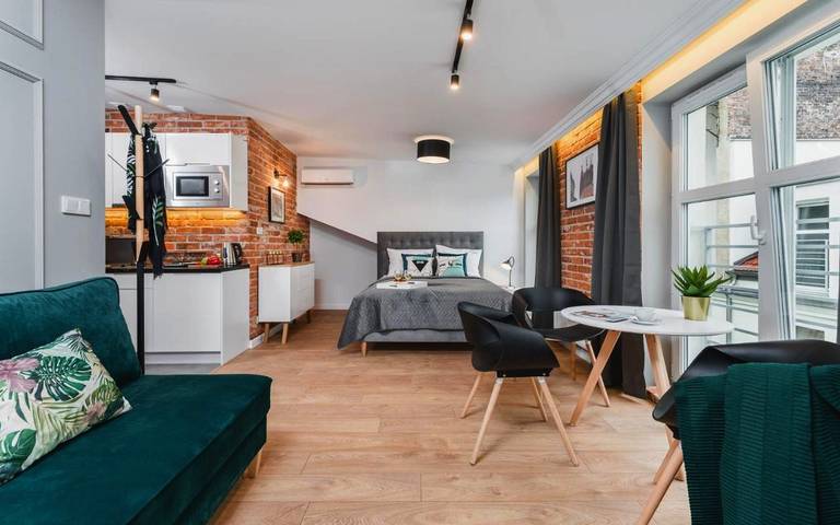 Apartahotel para 6 personas, con balcón en Cracovia