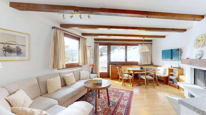 Ferienwohnung für 4 Personen, mit Garten und Ausblick in Celerina