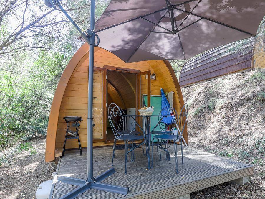 Flower Camping Torraccia - Chalet 2 personnes - Chalet Insolite 19m² (1ch - 2 pers) - sans sanitaire + Clim (M/D) in Cargèse, Parc naturel régional de Corse