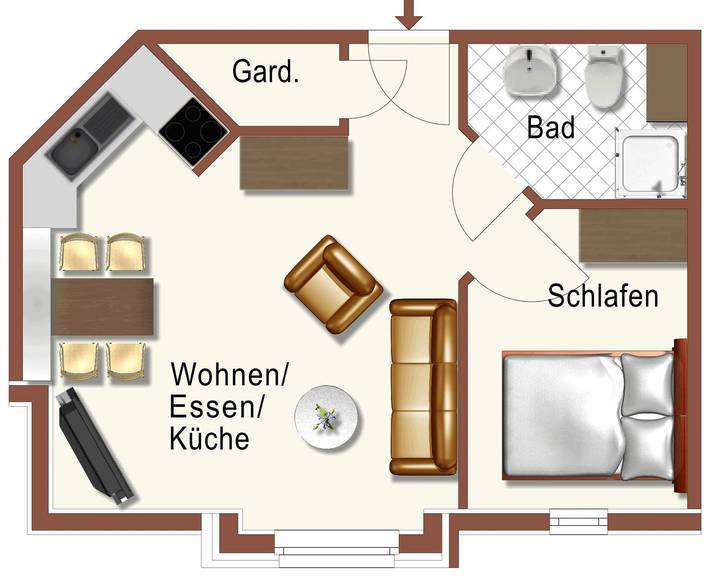 Ganze Wohnung, Kleine Schwalbe We 18: strandnahe und moderne 2-Zimmer-Fewo in Kühlungsborn Weststrand, Kühlungsborn