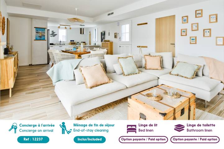 Piscine chauffée - Maison 6 adultes 2 enfants in Noirmoutier-en-l'Île, Noirmoutier