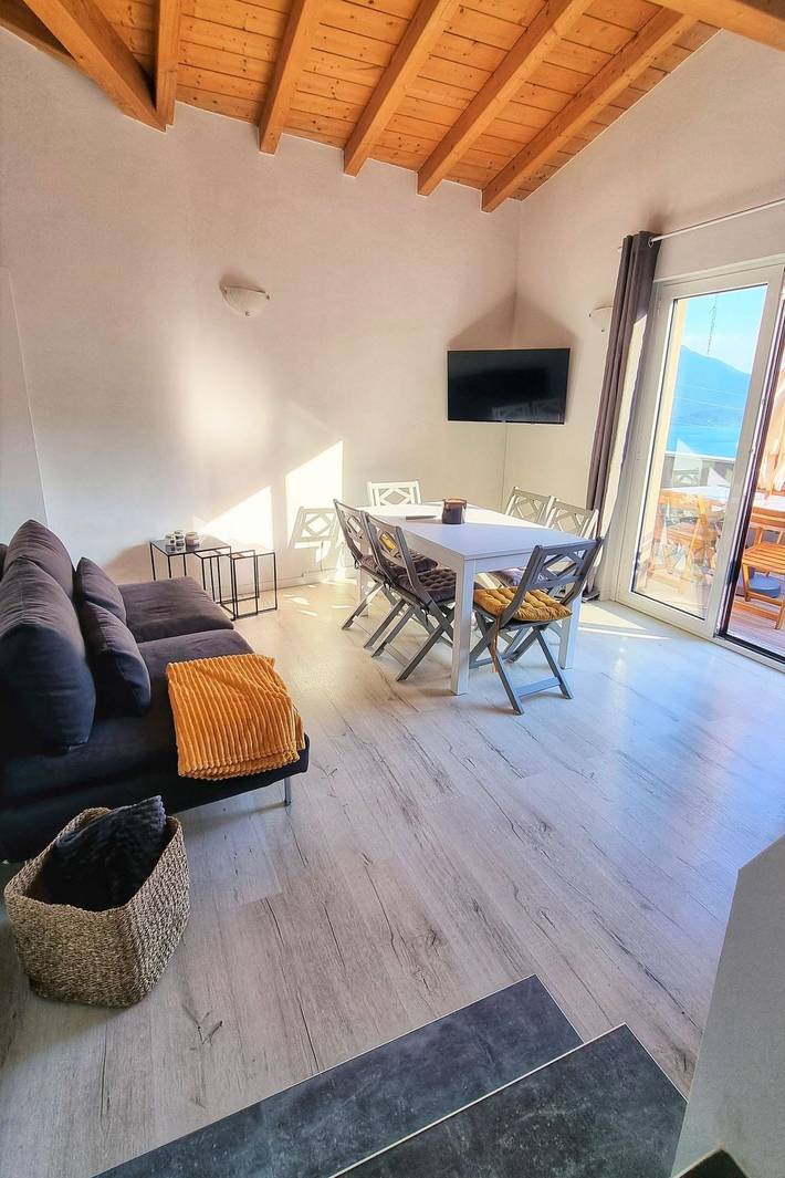 Ferienwohnung für 4 Personen, mit Balkon und Terrasse sowie Ausblick