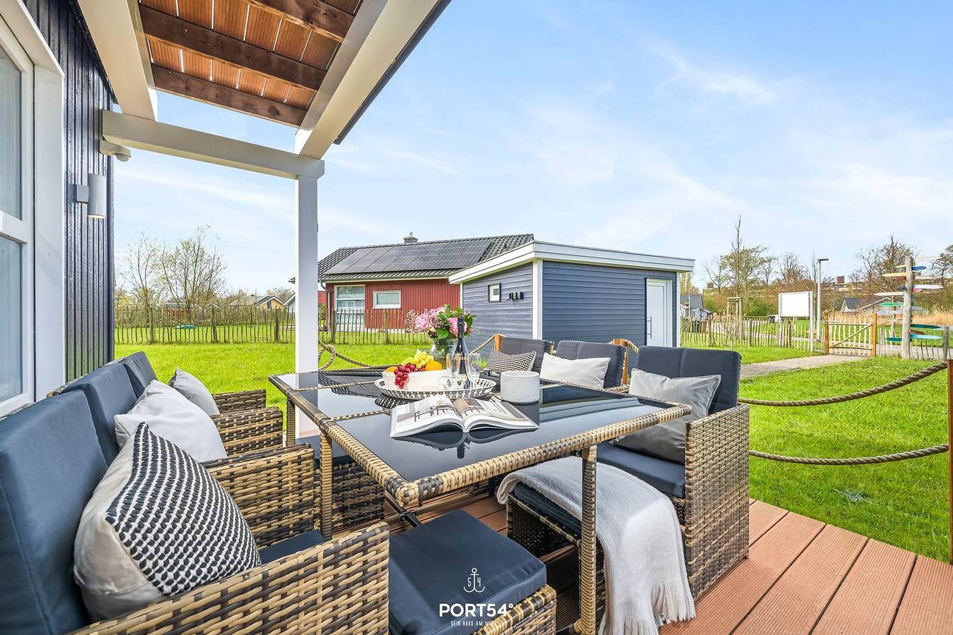 Ferienhaus "Bernsteinblau" in Schönberg-Holm nahe Sandstrand und mit Sauna in Holm, Schönberg